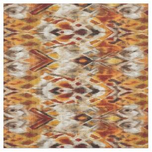Tissu Motif Ikat de la tribu Orange Boho moderne