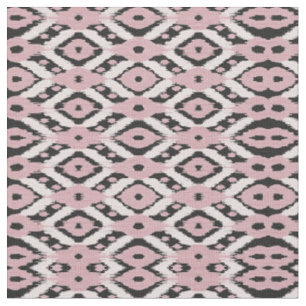 Tissu Motif Ikat noir rose vierge de Bohême moderne