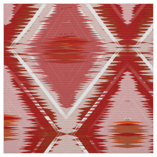 Tissu Motif ikat rouge blanc.