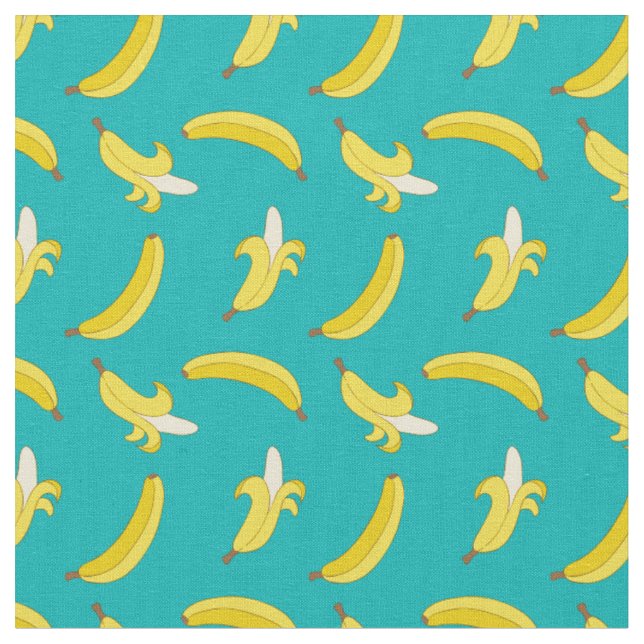 Tissu Motif illustré par bananes allé drôle (Fermer)