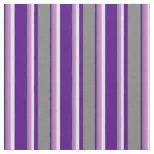 Tissu Motif Indigo, Grey, Orchid & Lavender Lines