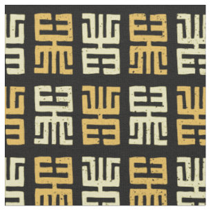 Tissu Motif inspiré par l'impression de boue  Noir/Jaun