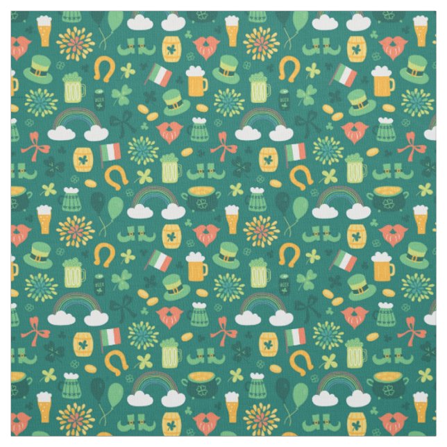 Tissu Motif irlandais mignon d'icône (Échantillon)
