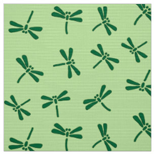 Tissu Motif japonais de libellule, vert de jade léger