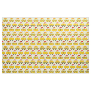 Tissu Motif jaune de taxi