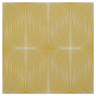 Tissu motif jaune des années 70