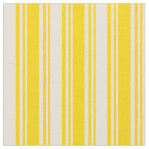 Tissu Motif jaune et bisque à carreaux/rayures