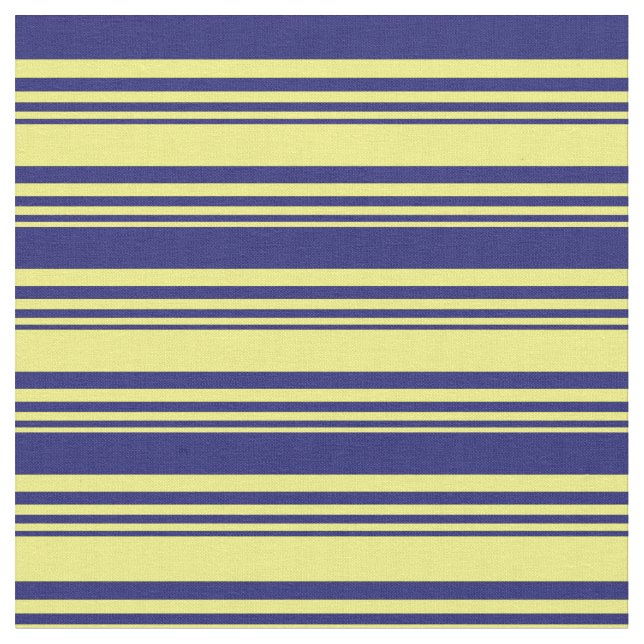 Tissu Motif jaune et bleu nuit (Fermer)