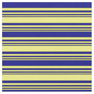 Tissu Motif Jaune et Bleu rayé/Linu