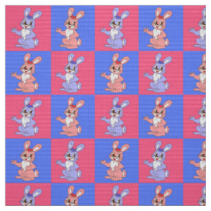 Tissu Motif lapin mou