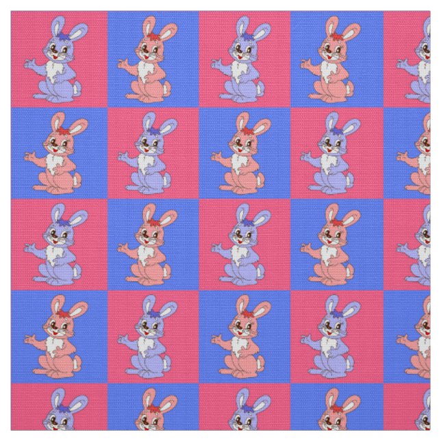 Tissu Motif lapin mou (Échantillon)