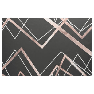 Tissu Motif linéaire d'abrégé sur triangle de noir ro