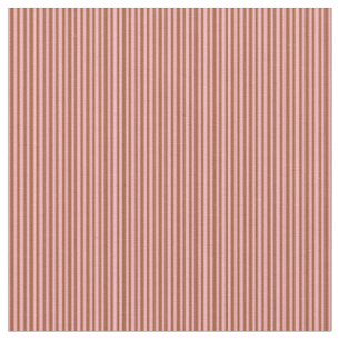 Tissu Motif linéaire/rayé rose clair et sienne