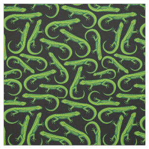 Tissu Motif Lizard vert