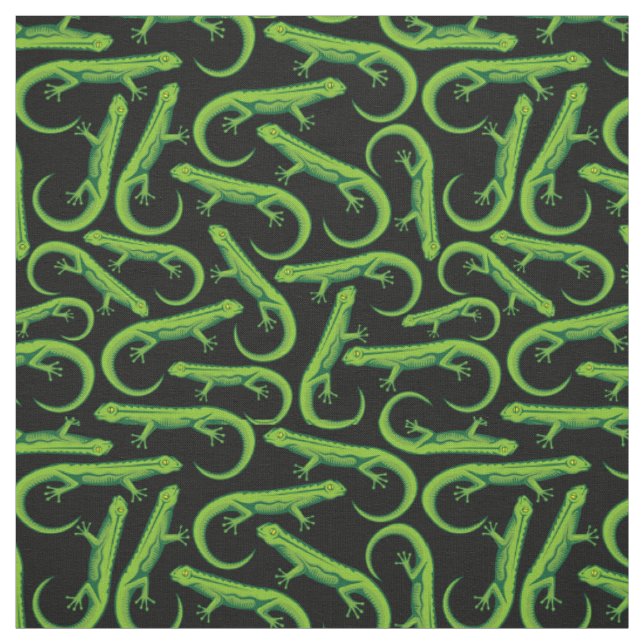 Tissu Motif Lizard vert (Échantillon)