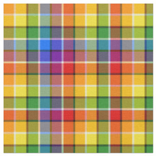 Tissu Motif lumineux de plaid d'arc-en-ciel