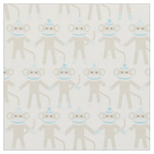 Tissu Motif magnifique de singe de chaussette de bébé