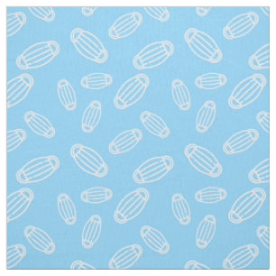 Tissu Motif Masque Médicale bleu et blanc