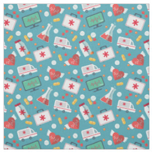 Tissu Motif Médicale d'icône