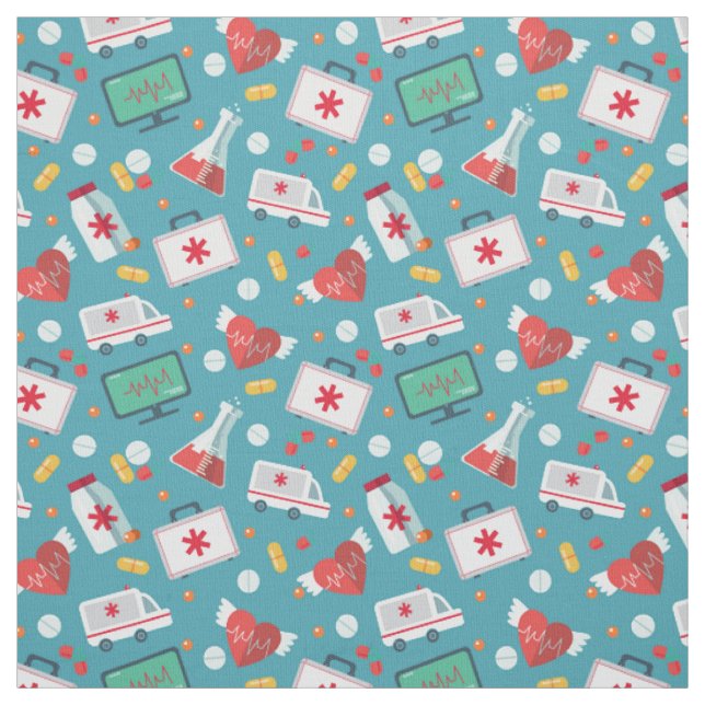 Tissu Motif Médicale d'icône (Échantillon)