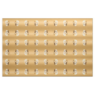 Tissu Motif métallurgique de la tête de crâne gothiqu