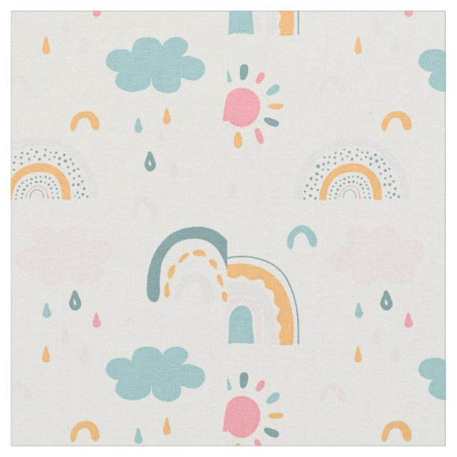 Tissu Motif météorologique mignon (Fermer)