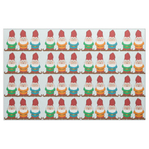 Tissu Motif mignon du gnome trois