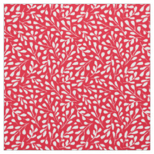 Tissu Motif moderne à la mode feuille botanique blanche