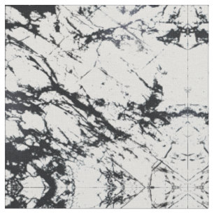 Tissu Motif moderne unique en marbre noir blanc marbré p