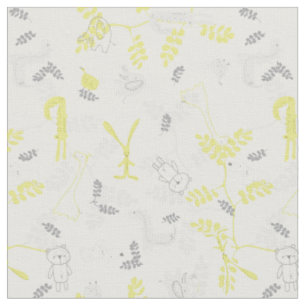 Tissu motif montrant les animaux 2 de bébé