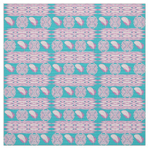 Tissu motif moral de plumes de style de boho
