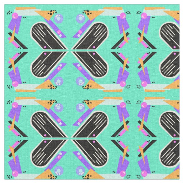 Tissu Motif néon des années 90 (Fermer)