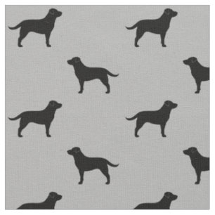 Tissu Motif noir de silhouettes de chien de chiens