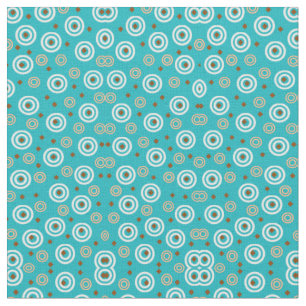 Tissu Motif orange de rétro Aqua