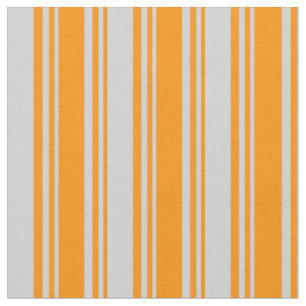 Tissu Motif orange foncé et gris pâle rayé/rayé