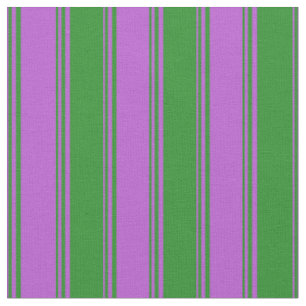 Tissu Motif Orchid & Forest Green Lines