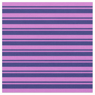 Tissu Motif orchidée et bleu nuit