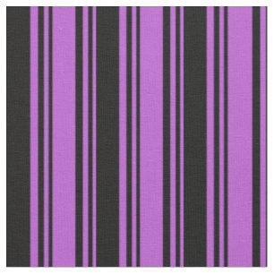 Tissu Motif orchidée et rayures noires