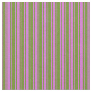 Tissu Motif orchidée et vert en bandes/lignes