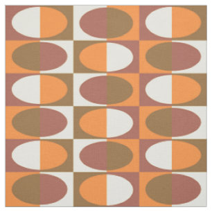 Tissu Motif ovale rétro du milieu du siècle 1