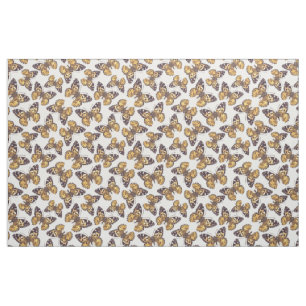Tissu Motif papillon de femme peinte
