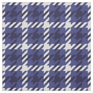Tissu Motif plaid bleu et blanc rétro