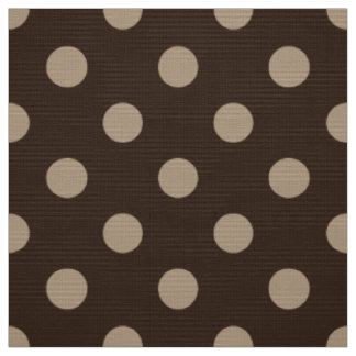 tissu motif pois de couleur marron