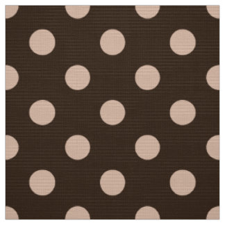 tissu motif pois de couleur marron