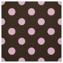tissu motif pois de couleur marron