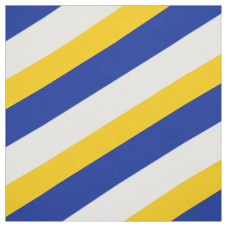 Tissu Motif rayé bleu, blanc et jaune