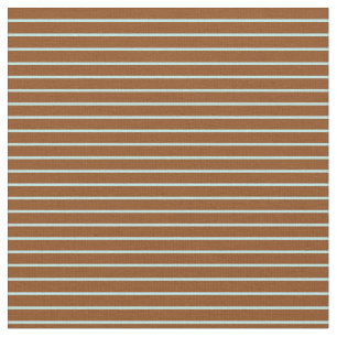 Tissu Motif rayé Brown et turquoise
