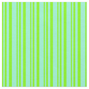 Tissu Motif rayé couleur Chartreuse et Aquamarine