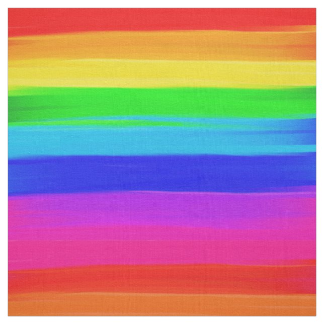 Tissu Motif rayé d'arc-en-ciel de peinture moderne de (Échantillon)