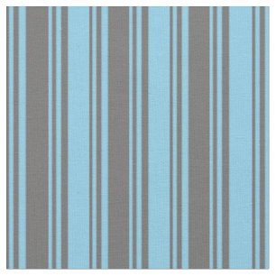 Tissu Motif rayé de couleur gris et bleu ciel